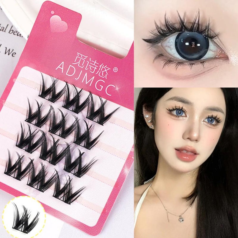 Pingdu travel-sized segmented little devil sunflower false eyelashes, natural, everyday, lazy person's three-step eyelash treatment.